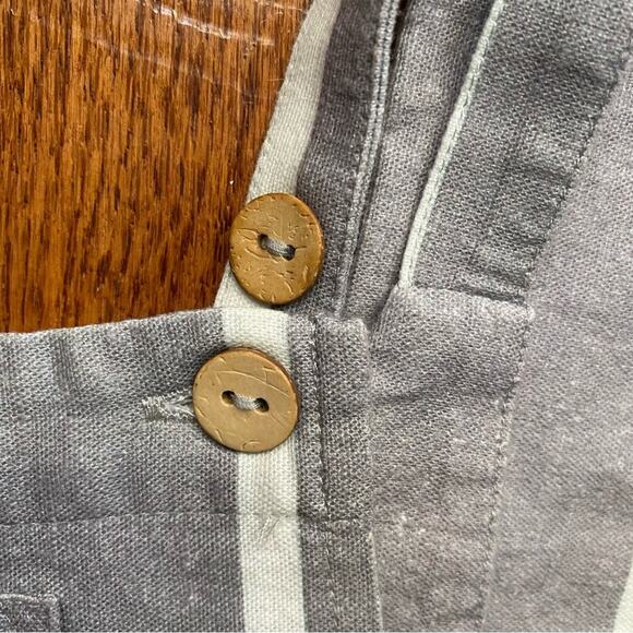 L’il Lemons (For Love & Lemons) $85 Kids Gray Stripe Linen Jumpsuit 6T NWOT - Picture 7 of 14